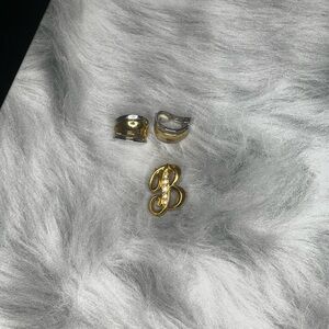 Avon Brooch & vintage gold and silver tone earrings